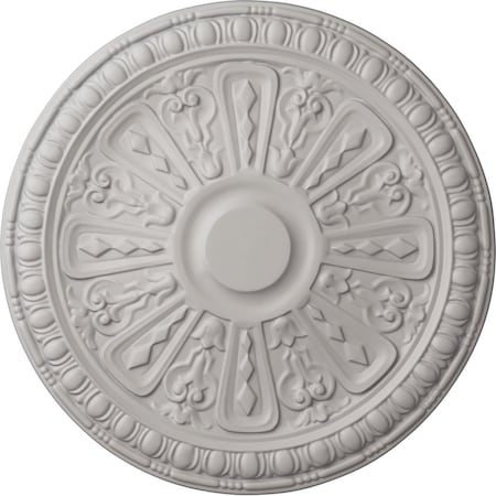 Ekena Millwork Raymond Ceiling Medallion (Fits Canopies up to 5 3/8"), 18"OD x 1 1/4"P, Ultra Pure White CM18RA2UWF
